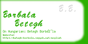 borbala betegh business card